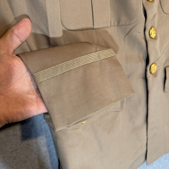 Vintage US Army Dress Coat Medium Vietnam Era Military Uniform Schwobilt Green - Picture 5 of 11